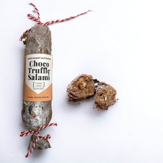 Salted caramel chocolate salami