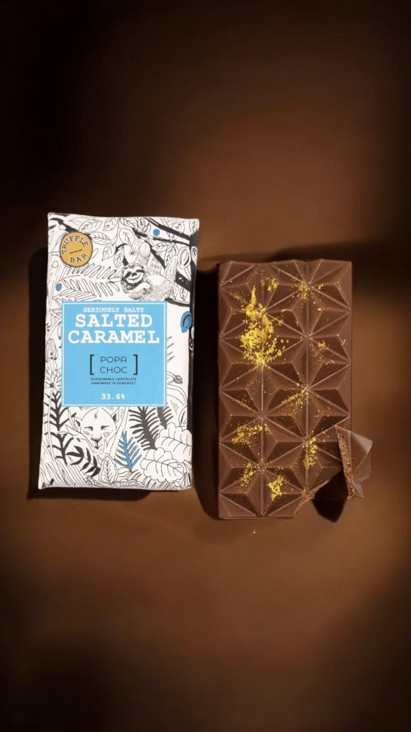 Salted caramel chocolate truffle bar